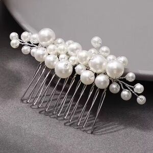 PEARL FORMAL, WEDDING COMB HEADPIECE, HAIRPIECE VINE VEIL ACCESSORY BRIDE-NWT